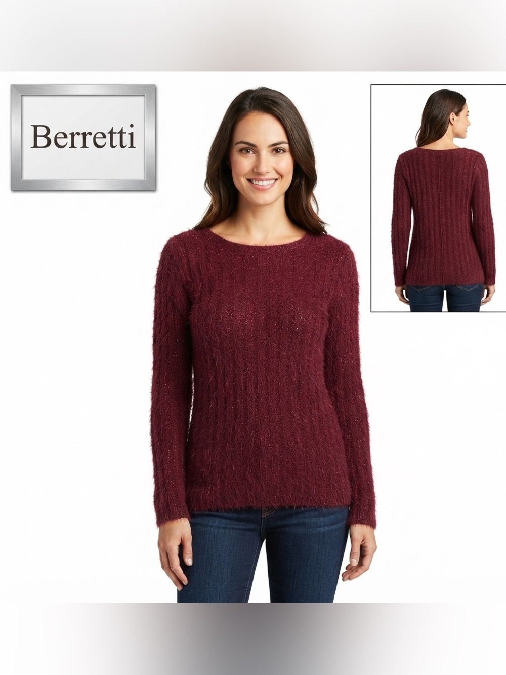 Berretti Made in Italy Mohair Wool Blend Sweater Small